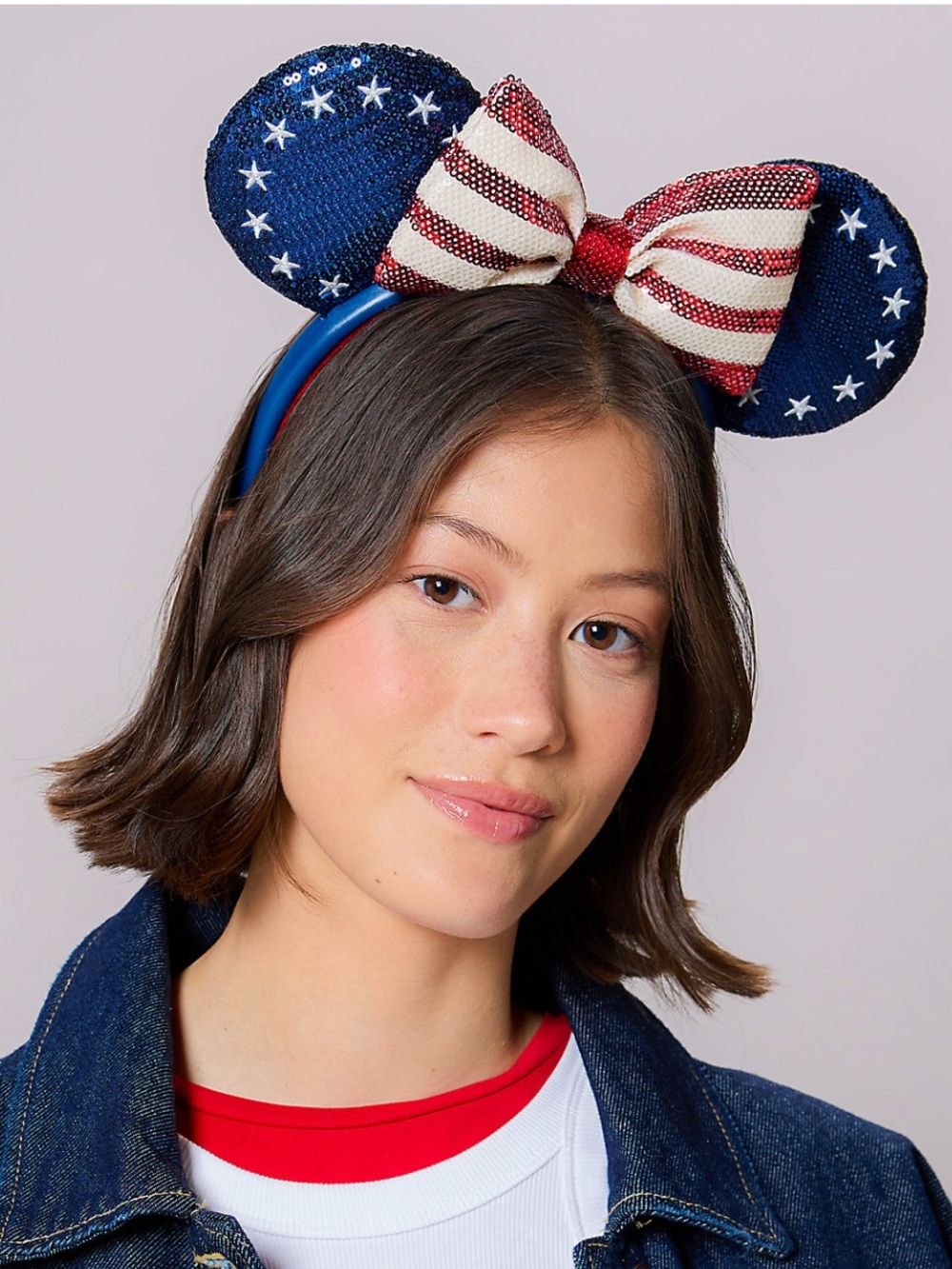 🇺🇸 Disney Patriotic Sequin Minnie Ears Headband - 250 YEARS! 🇺🇸 - Picture 2 of 12